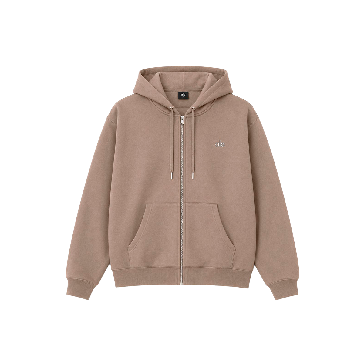 ALO FULL ZIP GRAVEL